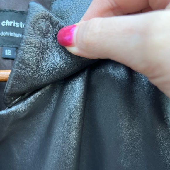 Bod & Christensen Classic Black Leather Jacket with Smooth Finish & Collar 12 - Picture 5 of 10